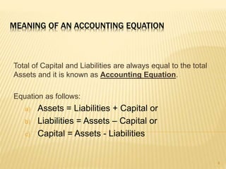 Shilpi accounting equations ppt | PPTX