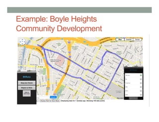 Example: Boyle Heights
Community Development
 