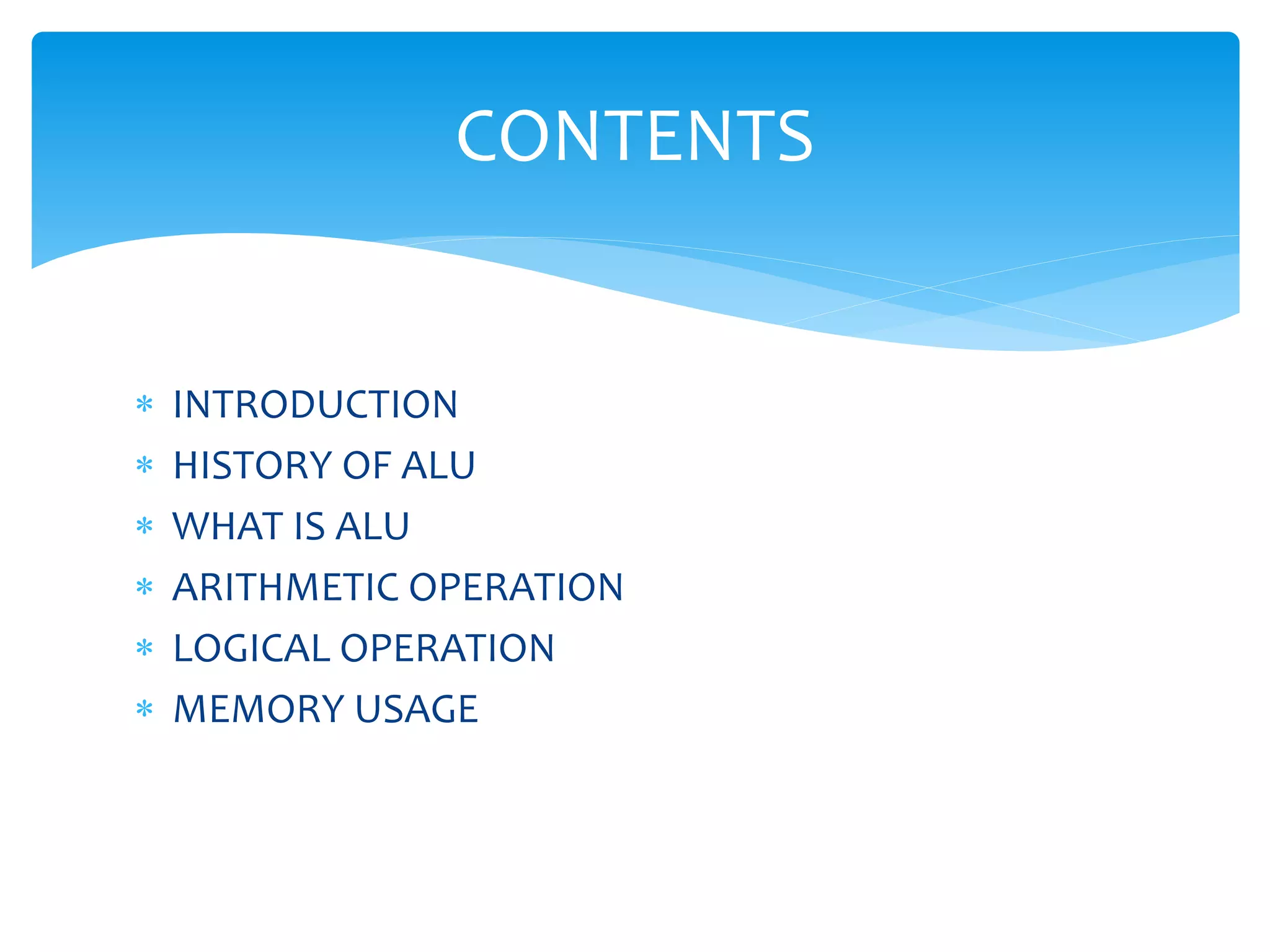 arithmetic logic unit | PPTX