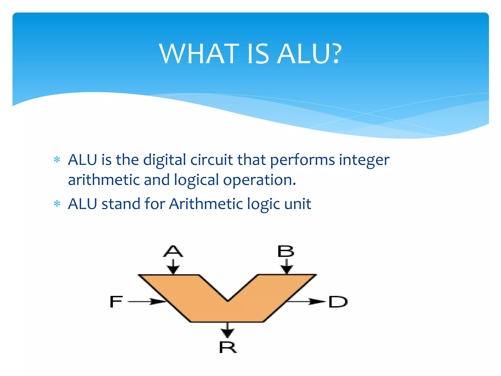 arithmetic logic unit | PPTX