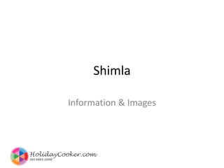 Shimla Information & Images 