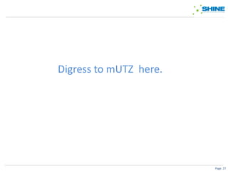 Digress to mUTZ here.




                        Page 27
 