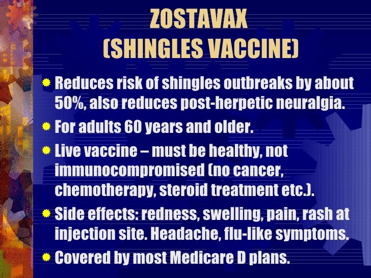 What are the effects of shingles vaccine?