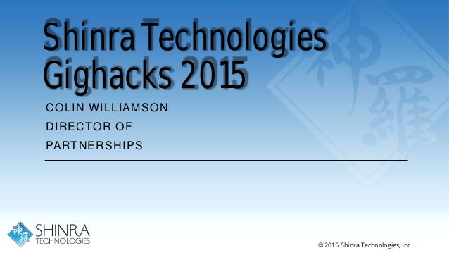 shinras vision for gaming presented at gighacks 2015 shinra technologies
