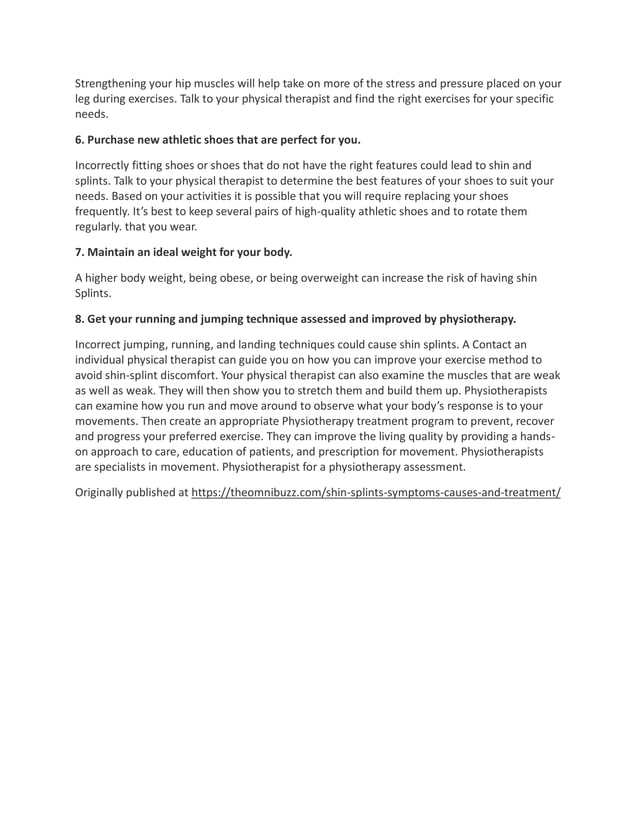 Shin Splints Symptoms, Causes and Treatment