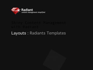 Shiny Content Management with Radiant