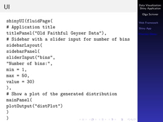 Data Visualization: Introduction to Shiny Web Applications | PDF
