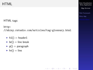 Data Visualization: Introduction to Shiny Web Applications | PPT