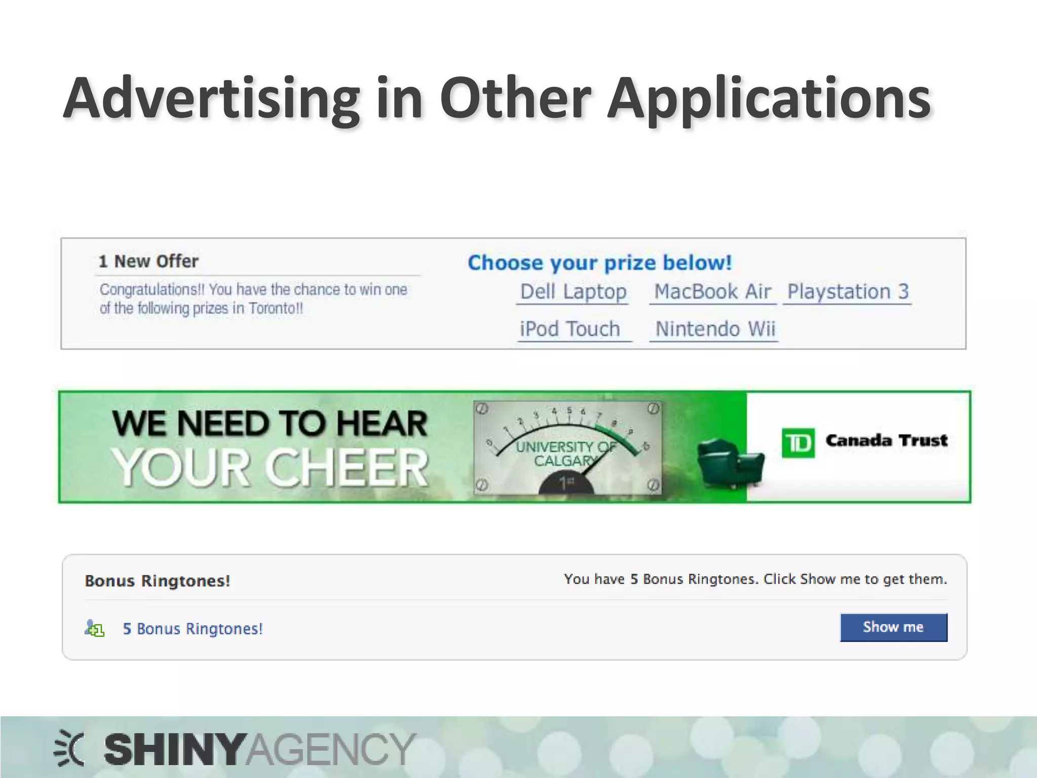 Advertising in Other Applications