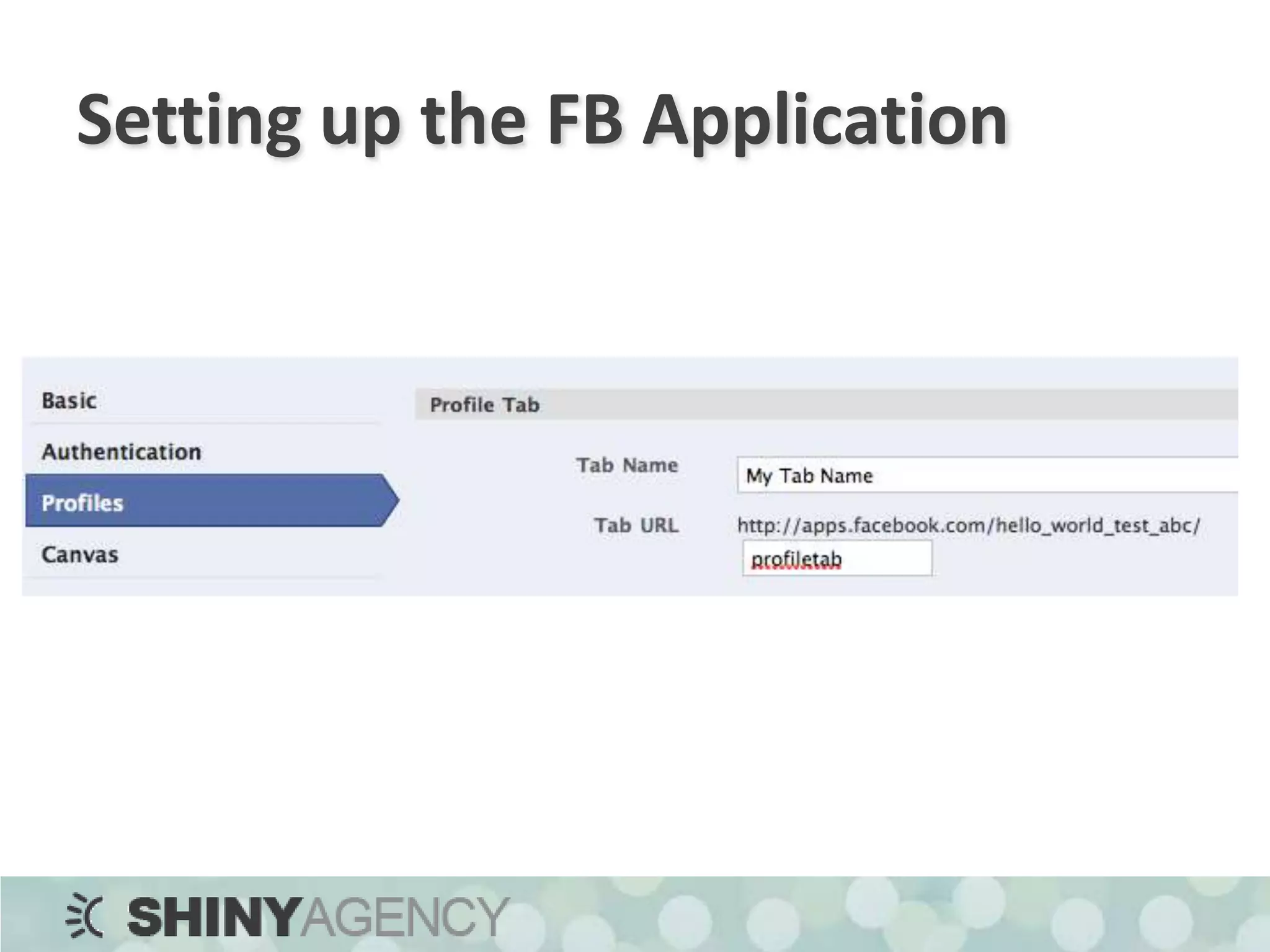 Coding; Sending a Newsfeed (FBJS)<script type=“text/javascript”>function send_newsfeed(feed_id, movie, url, image){varmsg = 'Tell your friends about the TIFF app';var body = ’The best new movies!';vartemplate_data = {		"url":url,		"movie":movie,		"images":[	{				"src":image, 				"href":”http://apps.facebook.com/torontofilmfestival/”			}	]	};Facebook.showFeedDialog(feed_id, template_data, body, '', null, msg, '');}</script>http://wiki.developers.facebook.com/index.php/Facebook.showFeedDialog