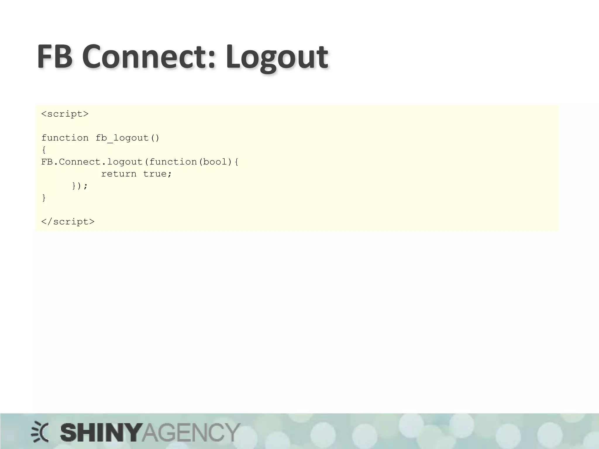 Setting up the FB Application
