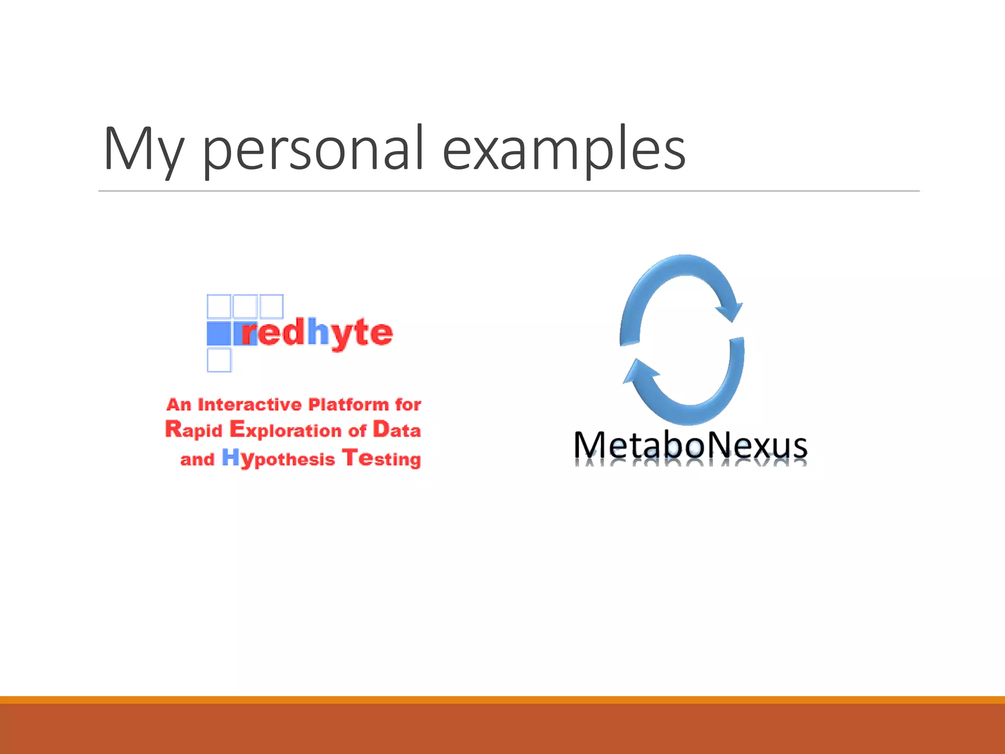 My personal examples
 