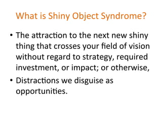 JDS Academy: Shiny Objects | PDF