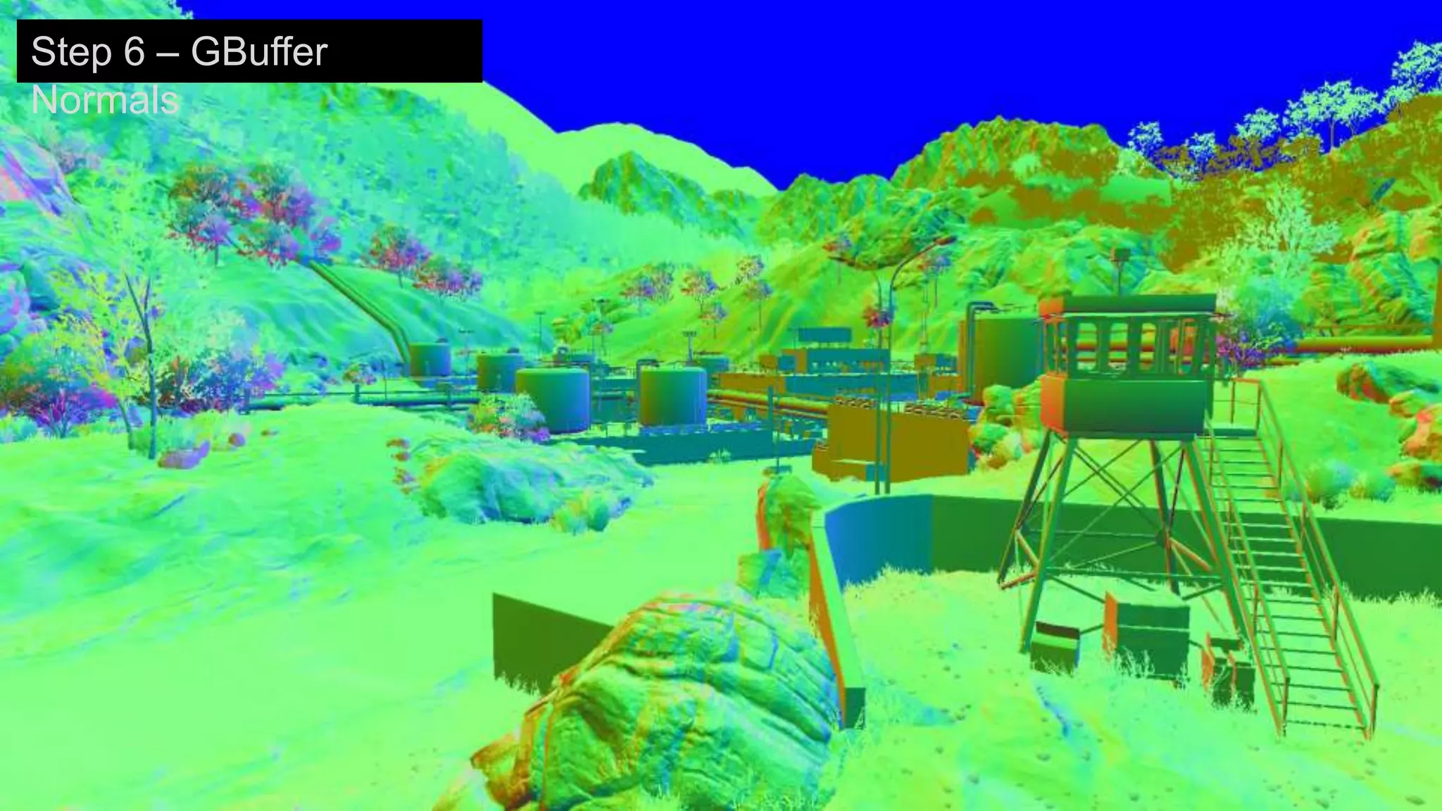 Step 6 – GBuffer
Normals
 