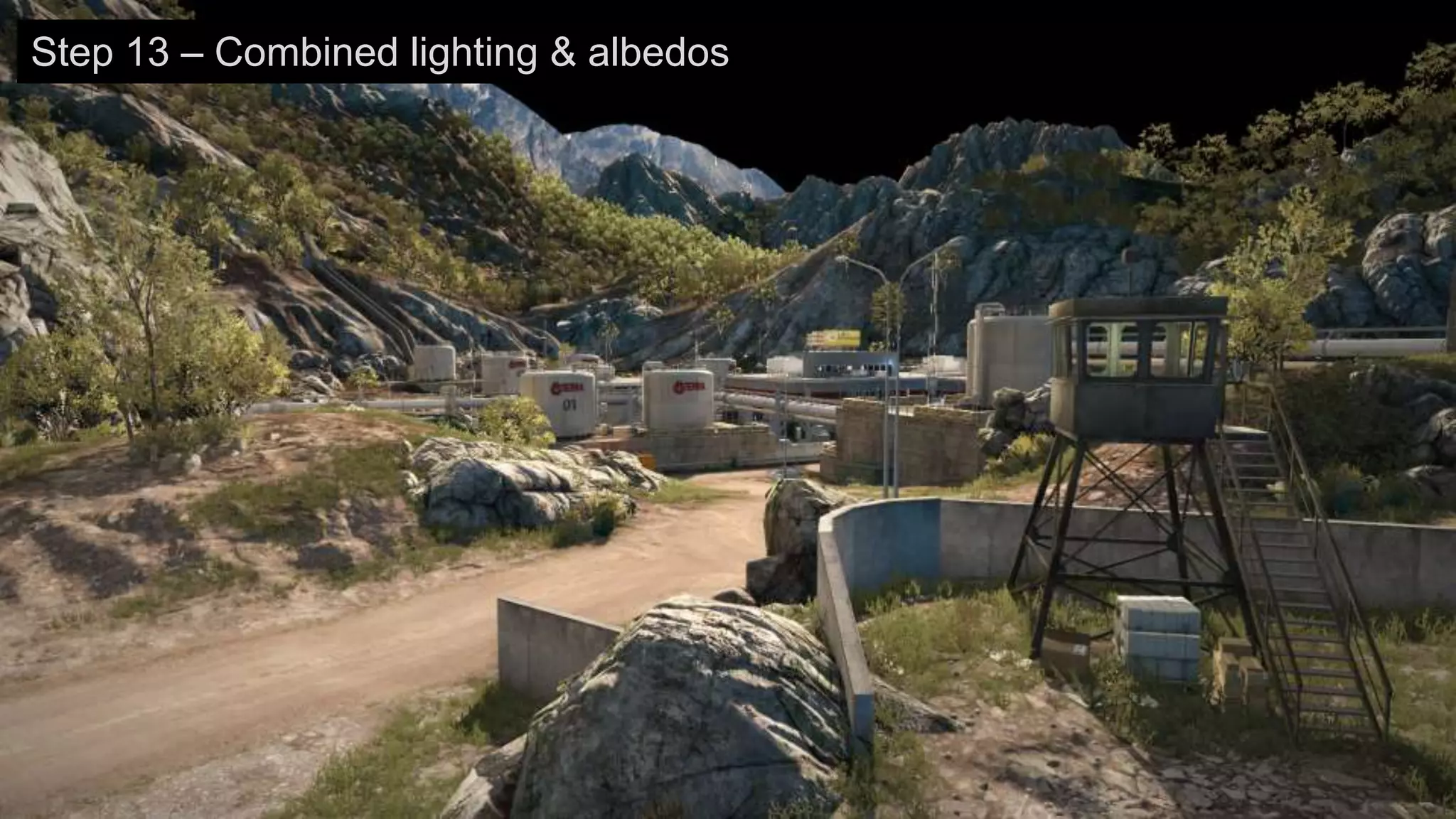 Step 13 – Combined lighting & albedos
 