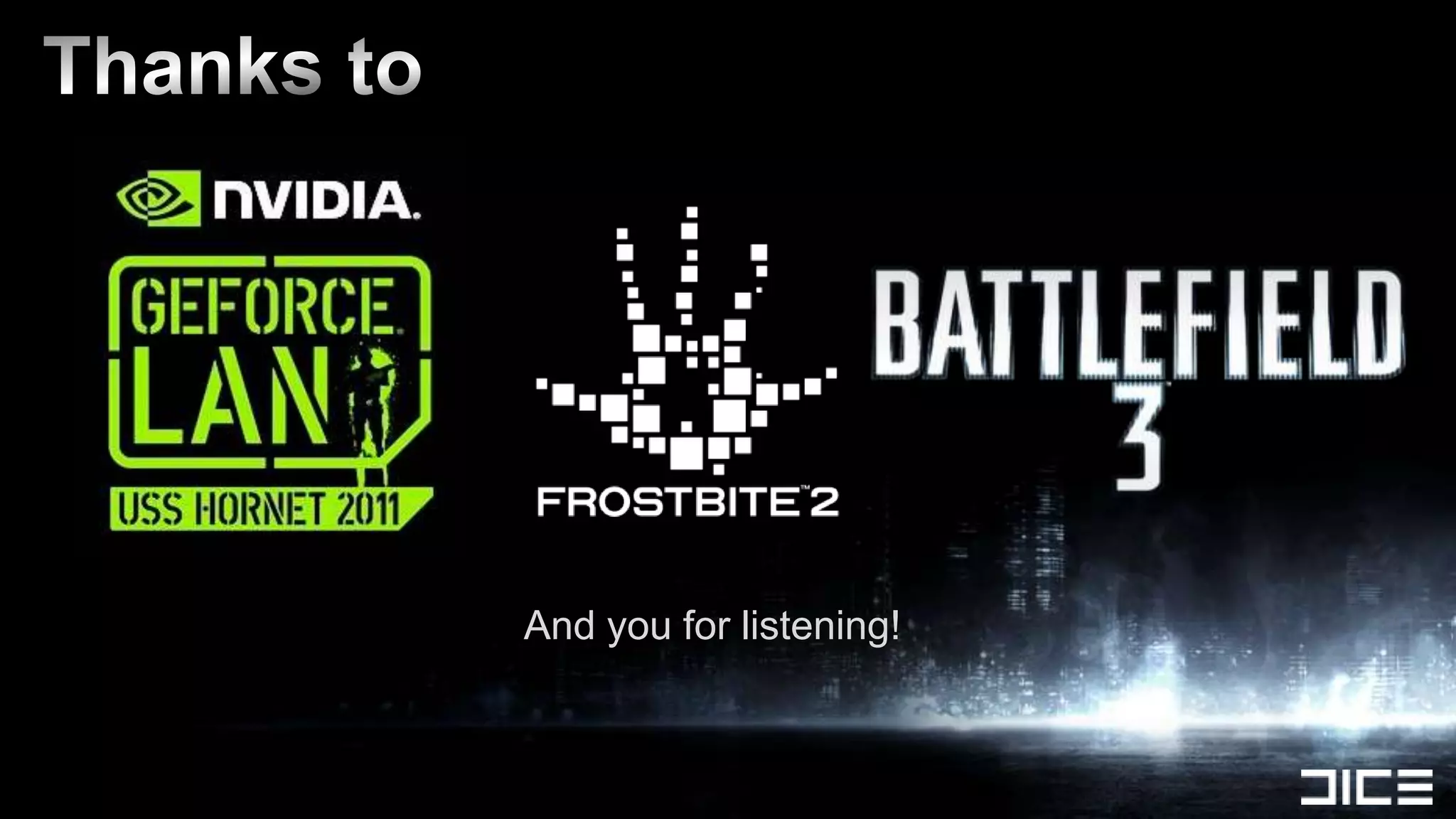 And you for listening!
 