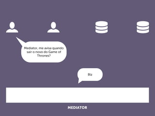 MEDIATOR
Mediator, me avisa quando
sair o novo do Game of
Thrones?
Blz
 