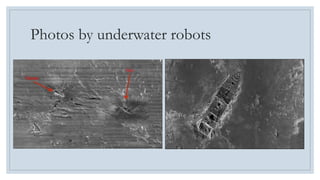 Photos by underwater robots 
 