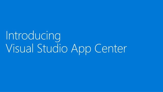 visual studio app center visual