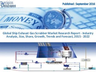 Published : September 2016
Global Ship Exhaust Gas Scrubber Market Research Report - Industry
Analysis, Size, Share, Growth, Trends and Forecast, 2015 - 2022
 