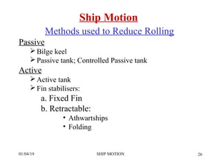 Ship Motion and Stresses | PPT