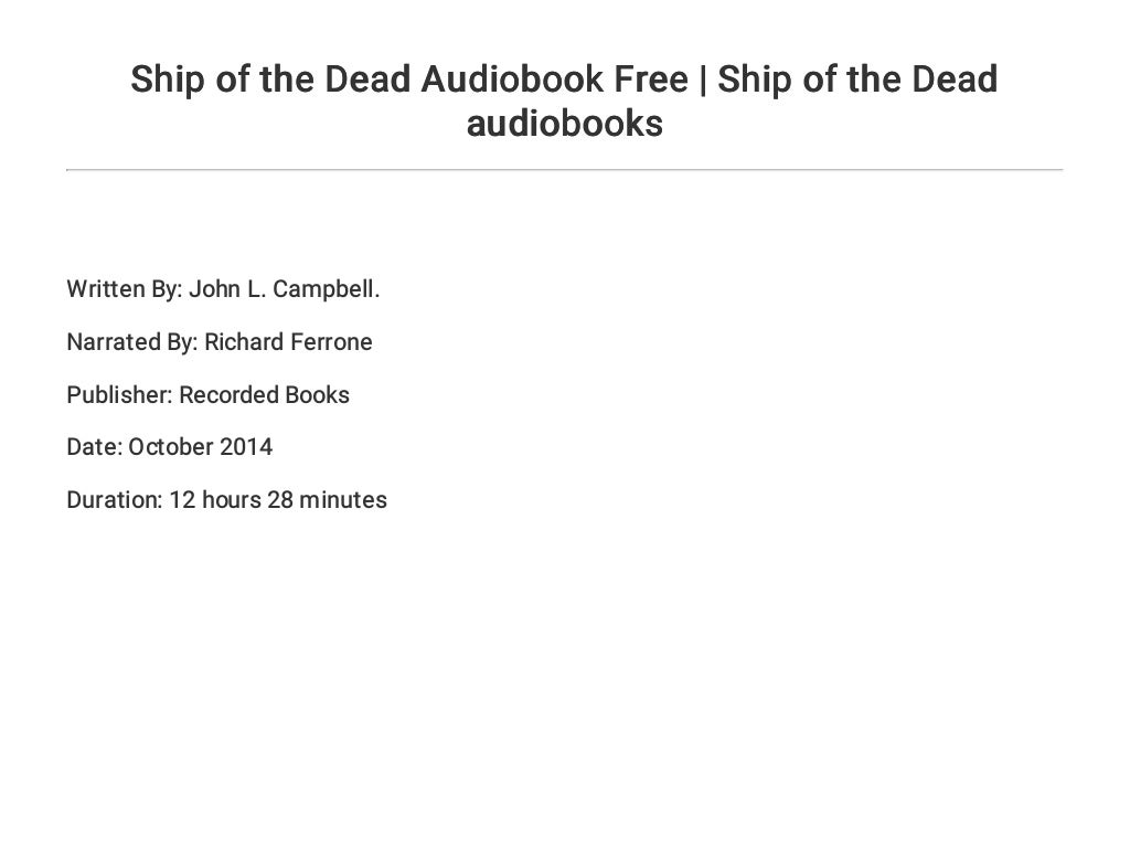 the ship of the dead book the ship of the dead book
