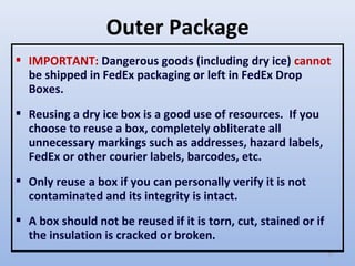 Dry ice label fedex