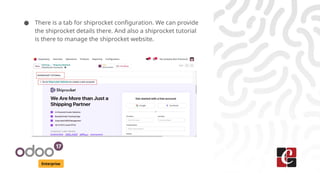 Shipping Connector Shiprocket in Odoo 17 | PPTX