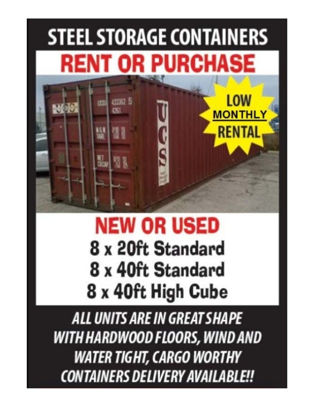 New Or Used Steel Storage Container For Rent Or Purchase