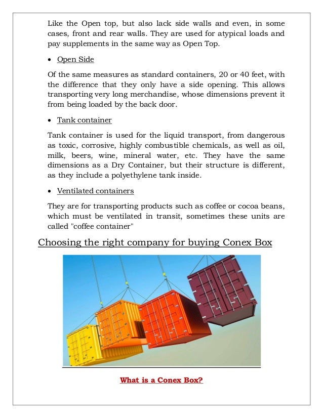 What is a Conex Box?