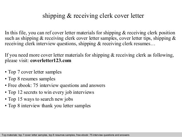 shipping clerk resumes