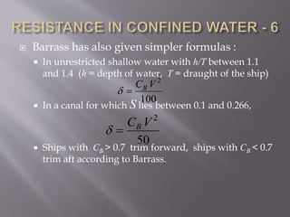 Ship resistance in confined water | PPTX