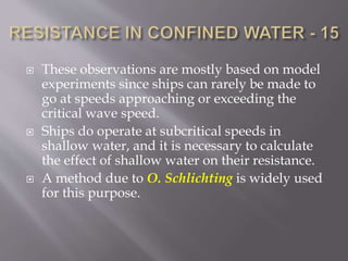 Ship resistance in confined water | PPTX