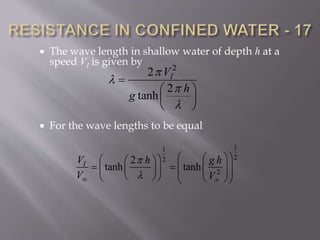 Ship resistance in confined water | PPTX