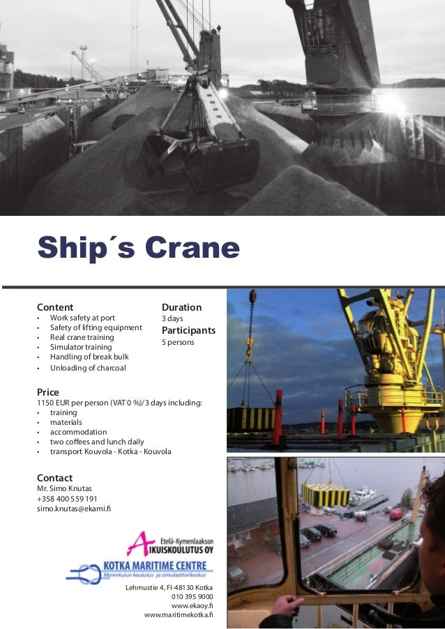 Ship´s crane course