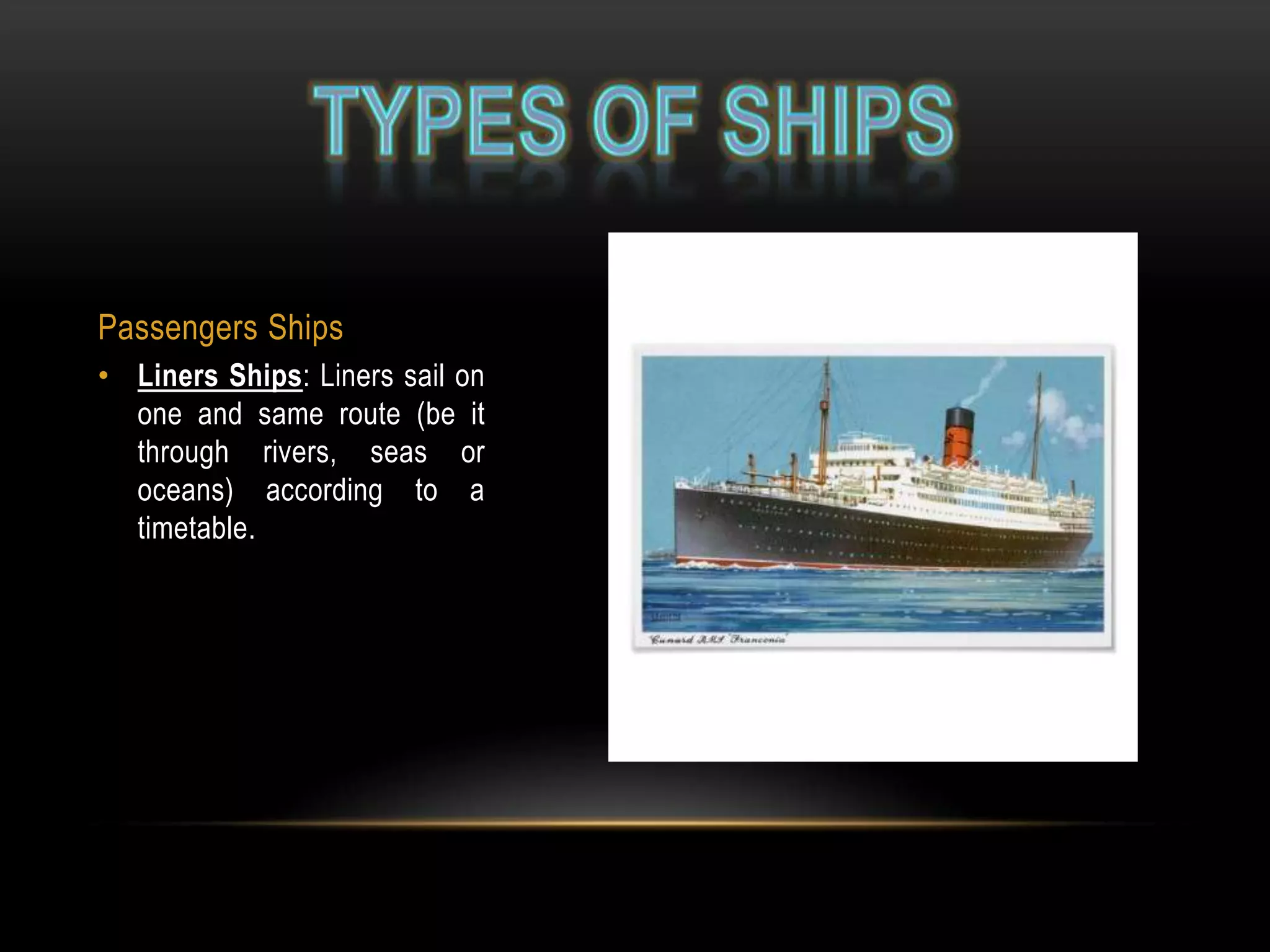 Ship´s dimension & types of ships | PPTX