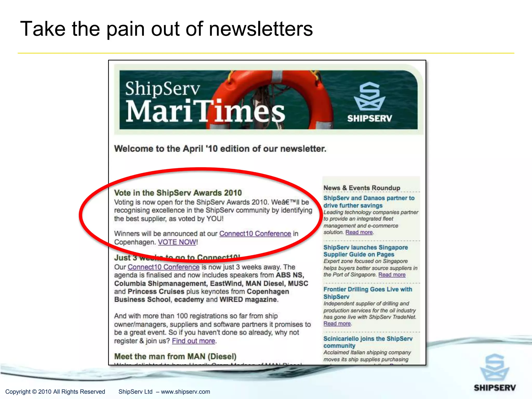 EntertainFrom “We USE ShipServ” to “We’re MEMBERS OF ShipServ”