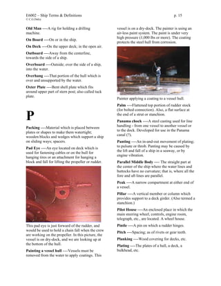 Ship Terminology Examples Ship terms | PDF