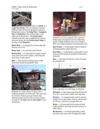 Ship Terminology Examples Ship terms | PDF