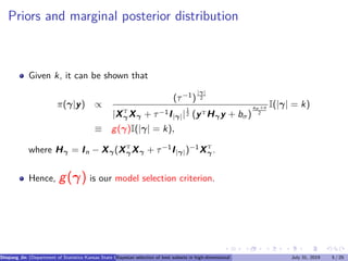 Bayesian selection of best subsets in high-dimensional regression | PDF
