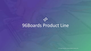 © All rights reserved | wwww.shiratech-solutions.com
96Boards Product Line
 