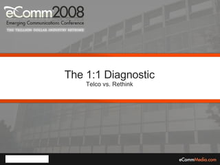 The 1:1 Diagnostic Telco vs. Rethink 