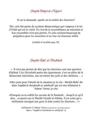 Shirk vote-compilations savants | PDF
