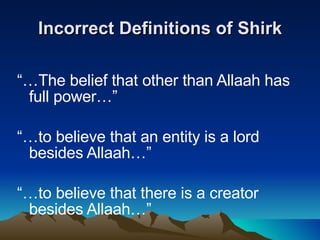 Shirk Def Shirk for Dummies! | PPT