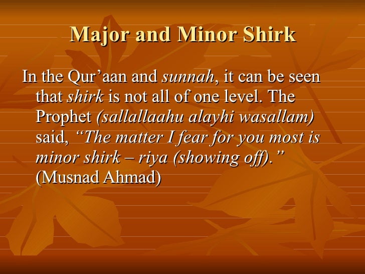 Shirk Images What Is Minor Shirk? – Minor Shirk – SVWWW