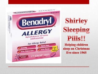 Shirley Sleeping Pills!!,[object Object],Helping children sleep on Christmas Eve since 1965,[object Object]
