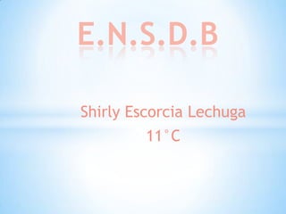 E.N.S.D.B

Shirly Escorcia Lechuga
         11°C
 