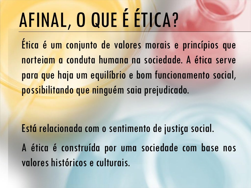 Os Princípios éticos Se Enquadram Em Quatro áreas Principais