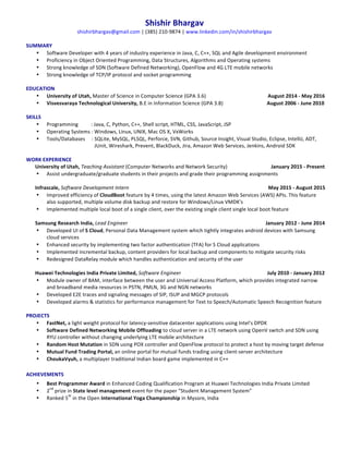 Shishir Bhargav Resume | PDF