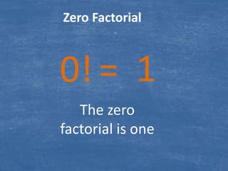Zero Factorial Math Examples number theory.ppt